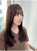 韓国前髪顔周り×小顔レイヤー[横浜/縮毛矯正/丸型卵型逆三角形]
