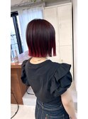 enjoy color!×切りっぱなしボブ