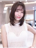20代30代ミディアム顔周りレイヤーカット髪質改善トリートメント
