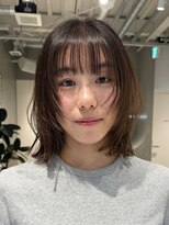 テクネ 天神大名(techne)&nbsp;天神大名顔周りレイヤーカットミディアムボブタッセルボブ今泉