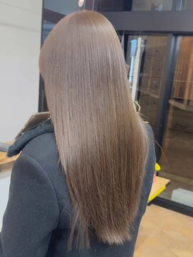 ミリ(mm) 10代20代30代透明感グレージュブリーチ無しカラー髪質改善仙台