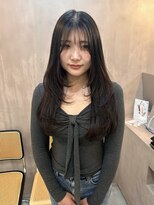 ユッカ 京橋(YUCCA)&nbsp;【YUCCA】ロングレイヤーカット暗髪グレージュ髪質改善