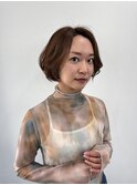 小顔ひし形 レイヤーカット 透明感カラー