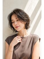 アッシュ 学芸大学店(Ash) ショートボブ/大人女性/グレージュ/白髪ぼかし/脱白髪染め