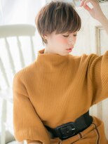 大波純一美容室パーティハン&nbsp;髪質改善マロンベージュ大人美人小顔丸みショートb小山20代30代