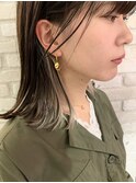 インナーカラーホワイト＊切りっぱなしボブヘア＊