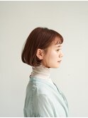 顔型別ヘアスタイル特集/マロンベージュ/Aラインボブ/池袋