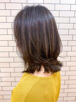 オーストヘアジジ(Aust hair Gigi)&nbsp;白髪があっても楽しめるハイライト☆カーキグレージュ ミディ　K