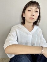 サロンプレッジエビノマル(salon PLEDGE ebinomaru)&nbsp;オン眉×ワイドバングスタイル