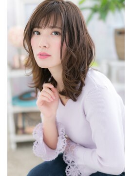 ミック 日暮里店(miq) 大人かわいい斜めバング小顔プリカールくびれヘアb1