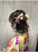和装ハーフアップ