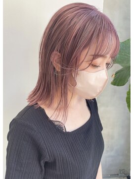 イル(ill) ワンブリーチ　ペールピンク　外ハネボブ　大須