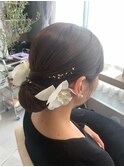 【シニヨン】銀座/銀座駅/ヘアセット/早朝