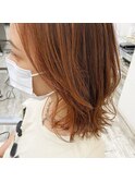 松山市/20代/30代/40代/韓国風オレンジミディ