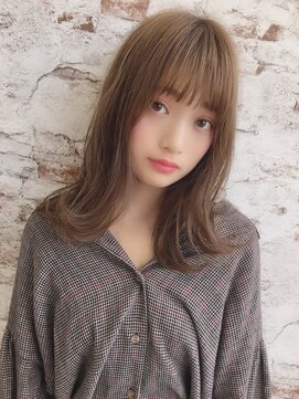 アルケー ヘアアンドヘッドスパ 錦糸町南口店(arche Hair&head spa) インナーグレージュ/マチルダボブ/前髪/ピンクベージュ/錦糸町