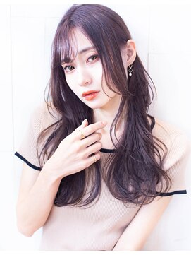 ルーヴル 西宮北口(Louvre) シースルーバング・ヨシンモリ・レイヤーロング・グレーベージュ