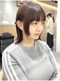 顔まわりレイヤー　秋カラーマロンブラウン