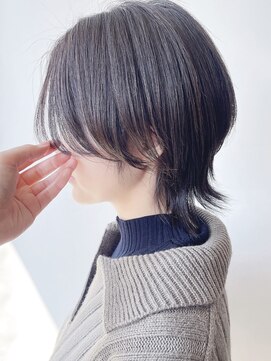 モリオフロムロンドン 原宿本店(morio from London) 【morio 原宿】グレージュ ショートウルフ 前髪なし
