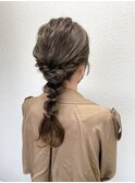 ヘアアレンジ編み下ろし