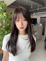 フラッグ ヘアー 天神西通り店(Flag HAIR) 斜めバングうるツヤ大人可愛いうる艶髪小顔カット
