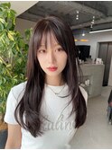 斜めバングうるツヤ大人可愛いうる艶髪小顔カット