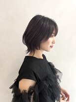 小森谷,黒髪,ボブルフ,ネビージュ,小顔,ウルフマッシュj52