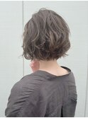 40代50代/ナチュラル白髪ぼかし/立体感ショート