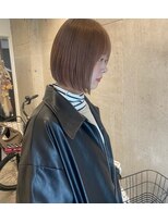 ロッカ(ROCCA)&nbsp;シルエット美人なミニマルボブチェリーブラウン