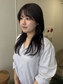 エイチ(811) ショートヘアグレージュミルクティーベージュシースルーミニボブ