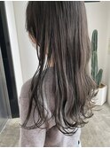 バレイヤージュボブヘアセミロング前髪タッセルボブ姫カット