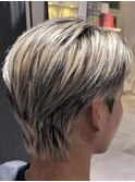 ホワイトブラックローライトナチュラルセンターパート