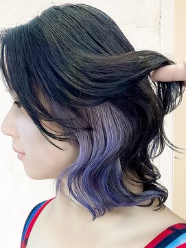 エノア 東京(ENORE) ミディアム｜パープル｜インナーカラー｜インナーカラーパープル