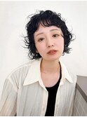ニュアンス/ショート/ボブ/黒髪/ボブパーマ/小顔/似合わせ