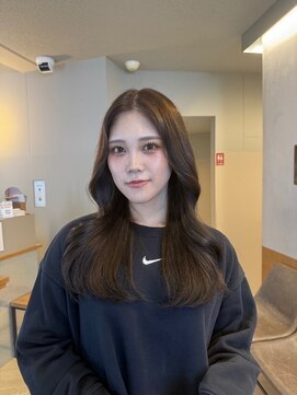 ラーム 松江学園店(rame) 透明感ベージュに韓国風レイヤー