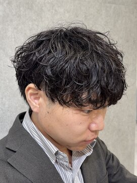 ビカムメンズヘアー 栄店(become men's hair) 無造作なのに収まるシャドウパーマ／ショートマッシュ