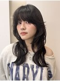 上田/レイヤーボブウルフカット顔周りレイヤーハッシュカット