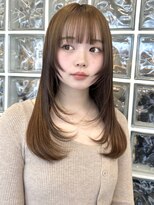 サンクプロジェクト(cinq PROJECT)&nbsp;透明感ミルクティーベージュレイヤーロング