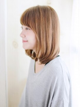 ヘアメイク ナル(hair make nalu) 内巻きワンカールのミディアムボブ