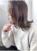 小顔前髪×ココアブラウン×大人かわいい×フリンジウェーブ