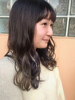 フロート 小阪店(float)&nbsp;インナーカラー_エアリーミディ 黒髪 ホワイトアッシュ