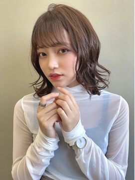 ワンス(Once) Once 韓国風 ヨシンモリ シースルーバング ベージュ by.KOHEI