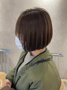 ボンドバイテトテ 三宮元町(BONDbytetote) 【BOND平山のサロンスタイル】ミニボブ ミルクティーブラウン