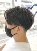 MEN'S HAIR &nbsp;センターパート　ツイストスパイラル　コンマヘア