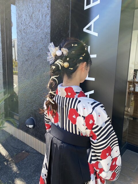 卒業式袴ヘアアレンジ