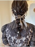 編みおろしヘアアレンジ