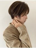 ショート 白髪ぼかしハイライト 脱白髪染め ショートボブ ボブ