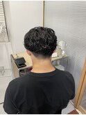 ベリーショートウルフアッシュブラックカルマパーマ【二子玉川】