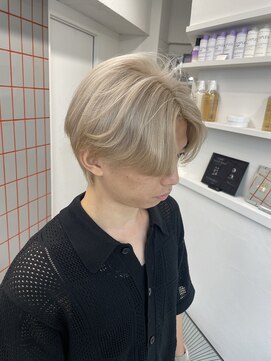 ペレ 渋谷(PELE) デザインカラー/レイヤーカット/ウェットヘア/オリーブベージュ