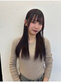 JILL STUDIO 髪質改善カラー/ストレートロング/ダークブラウン
