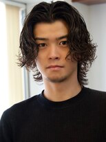 波巻きシャドウサーフカールスパイラルメンズパーマ